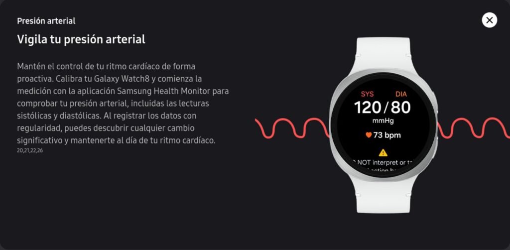 Galaxy Watch 8 presion arterial