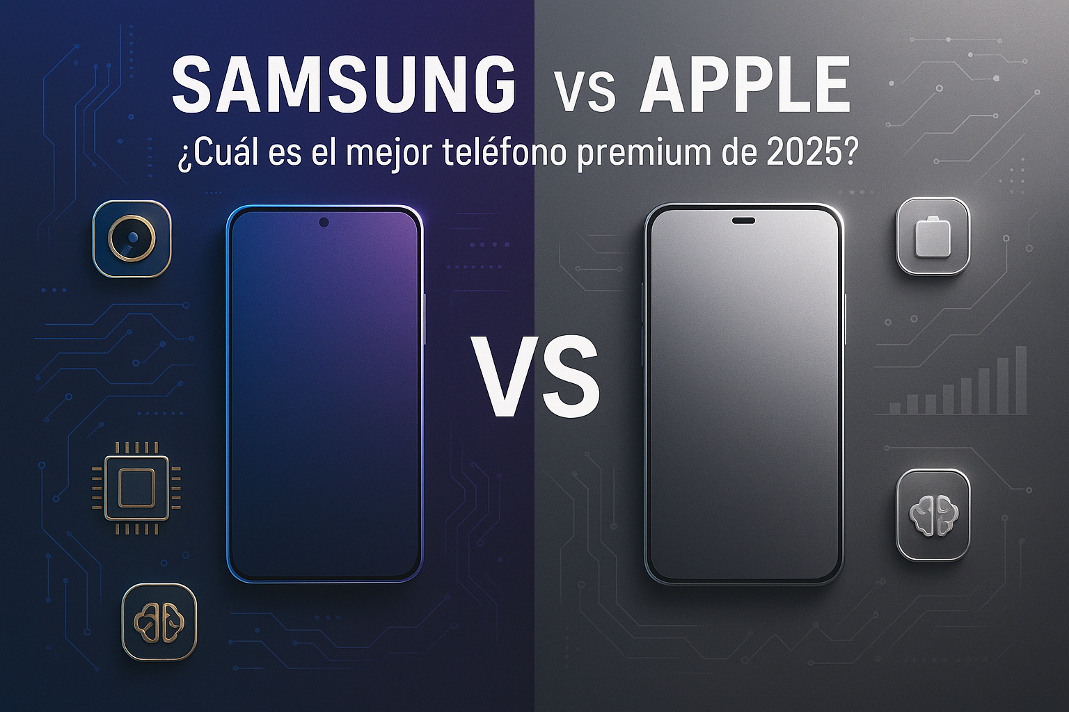 Samsung vs Apple cual es mejor telefono premium de 2025