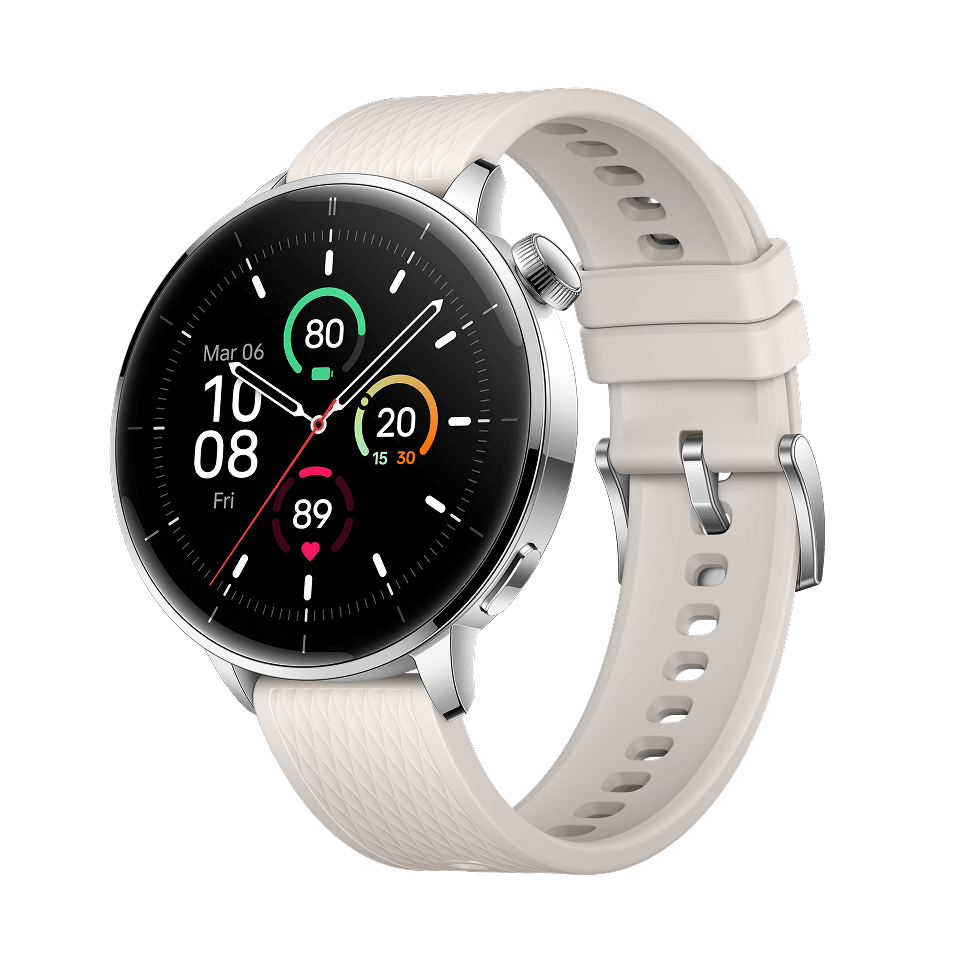 OnePlus Watch 3 43mm blanco lateral derecho