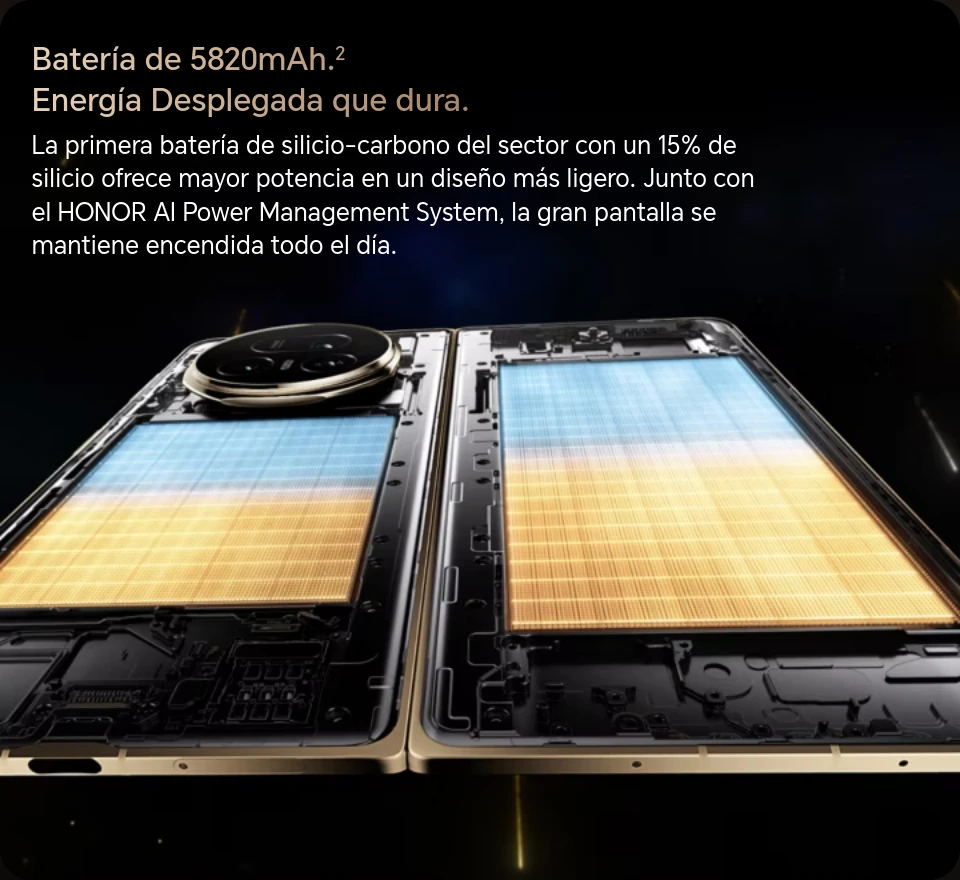 HONOR Magic V5 bateria silicio-carbono 5820mAh