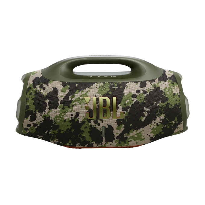 JBL BoomBox 4 vista frontal camuflage