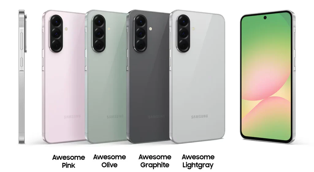 Samsun Galaxy A56 5G Gama de colores