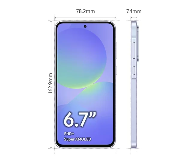 Samsung Galaxy A36 5G dimensiones
