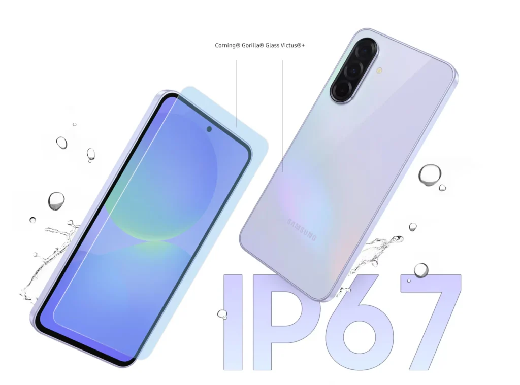 Samsung Galaxy A36 5G proteccion Corning Gorilla Glass Vistus+ e IP67